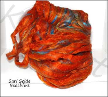 Sari Seide im Band, Beachfire - Orange Bunt